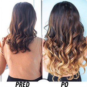 CLIP IN (100g) Ombré 50cm dlhé 